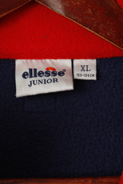 Felpa sportiva Ellesse Junior Youth XL 158-164 cm con top in pile blu scuro con cerniera intera