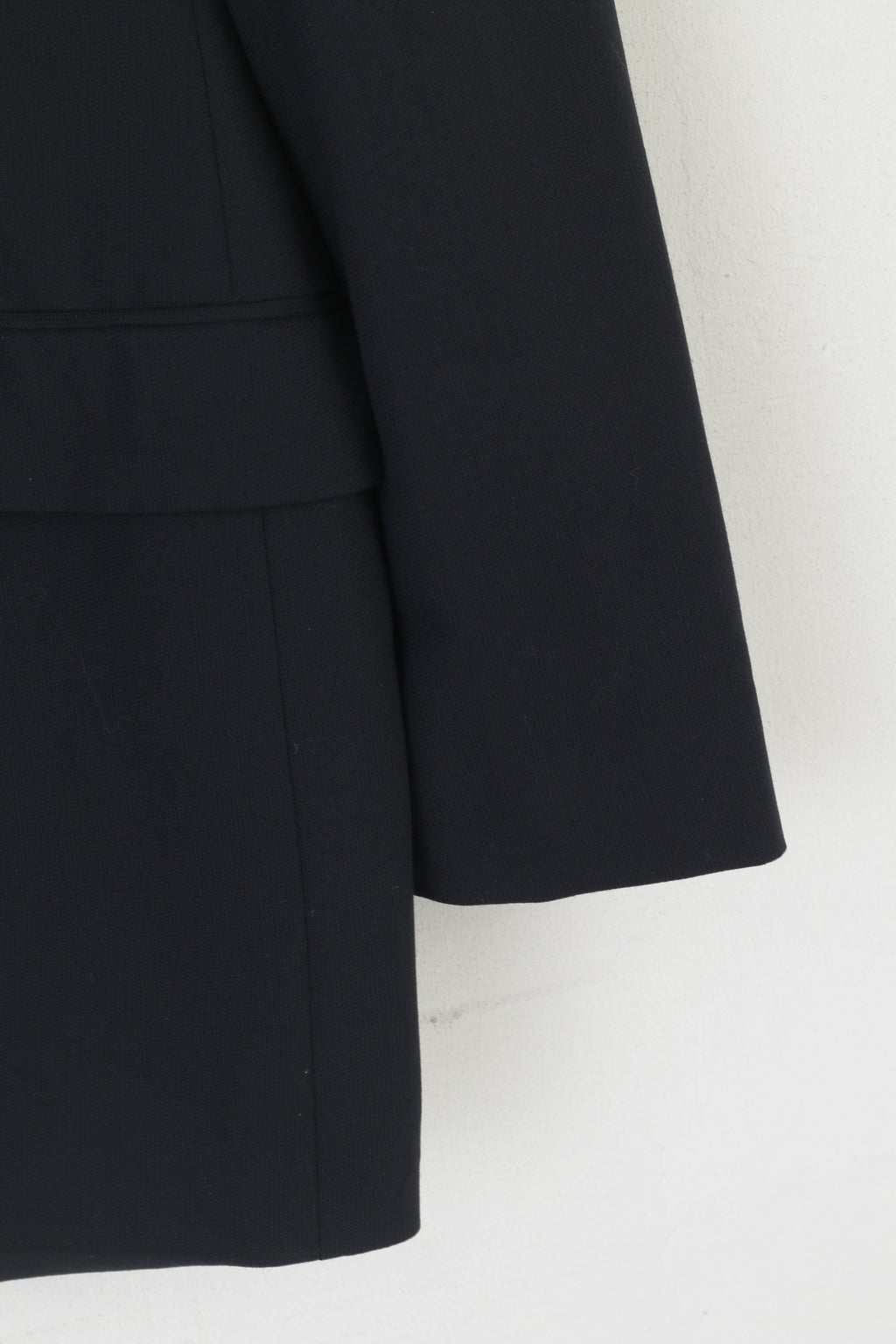 Marks &amp; Spencer Hommes 40 102 Blazer Marine Laine Simple Boutonnage Épaulettes Veste