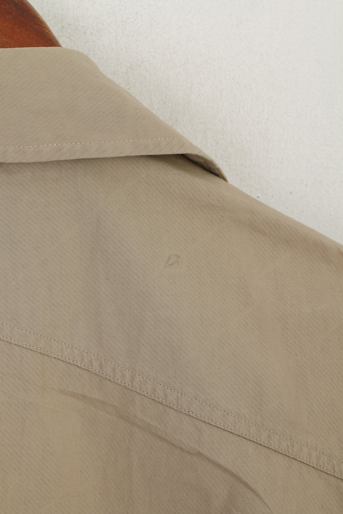 Volcom Chemise décontractée pour hommes en coton beige avec poche sur mesure et manches courtes pour l'extérieur