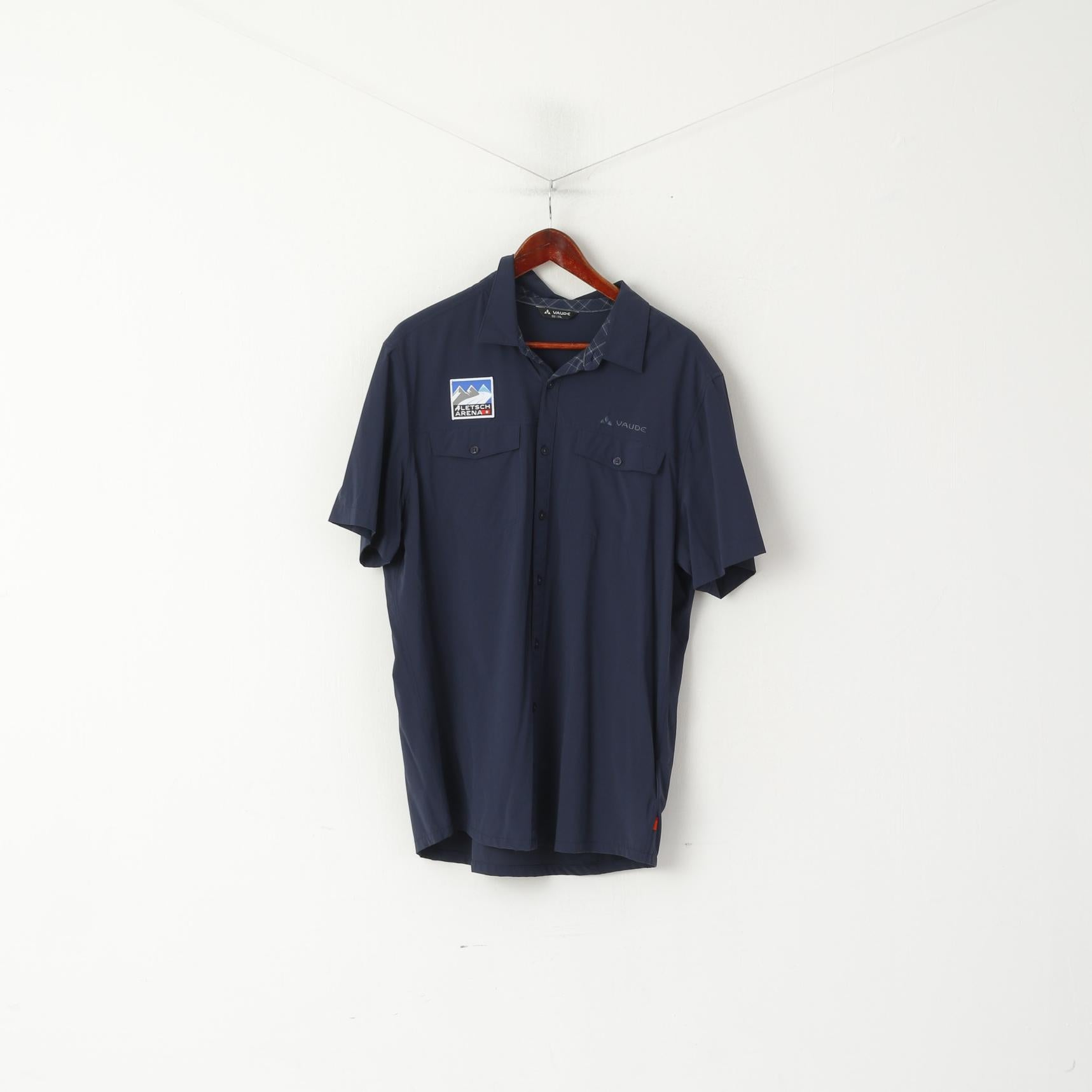 Vaude Men 56 XXL (XL) Casual Shirt Navy Nylon Altesch Arena Mountain Outdoor Top