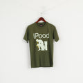 Unfledged Mens M (S) Shirt Green Cotton Graphic iPOD Short Sleeve Top