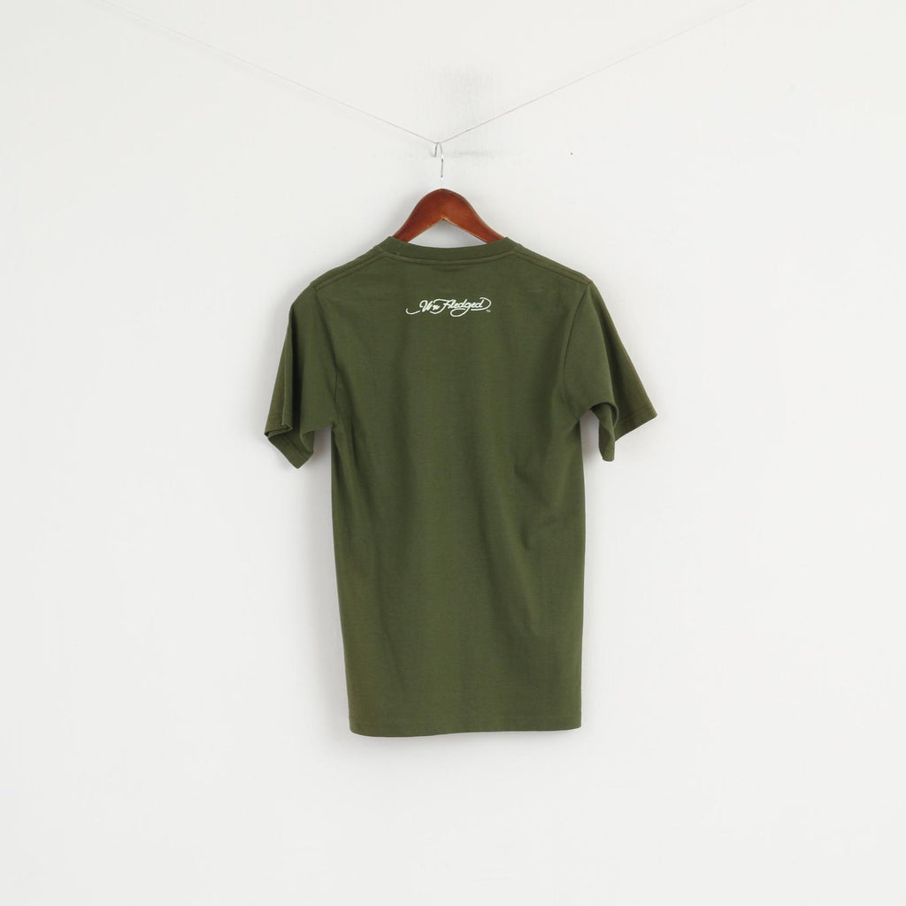 Unfledged Chemise M (S) pour homme en coton vert avec motif iPOD à manches courtes