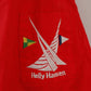 Helly Hansen Mens M Jacket Navy Red Double Sided Sailing Padded Hidden Hood