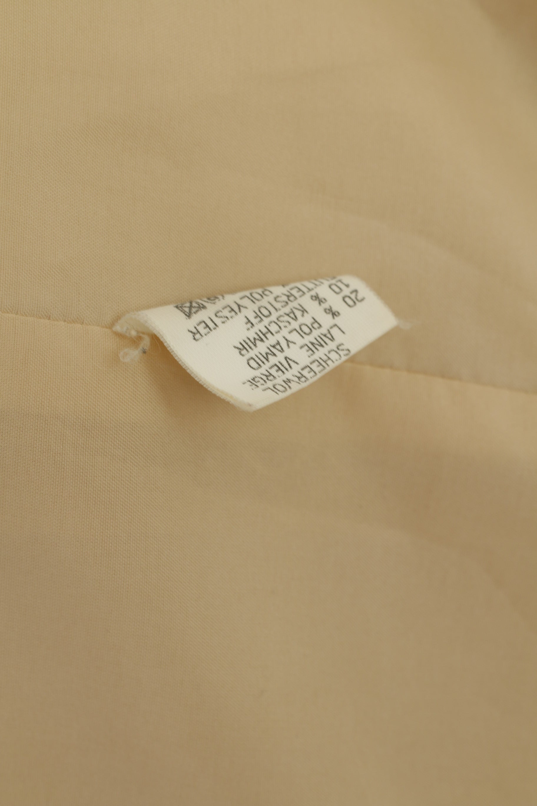 Toni Dress Women 46 XL Jacket Mustard Wool Cashmere Vintage Oversize Double Breasted Top