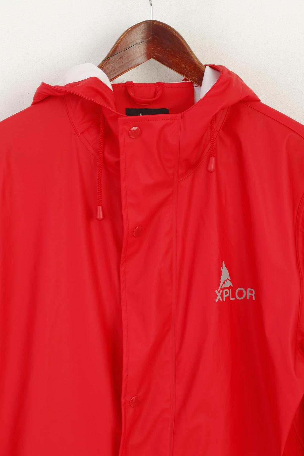 XPLOR Men S Tracksuit Red Rainproof Jacket Pants Polyurethane Hooded Reflective Set