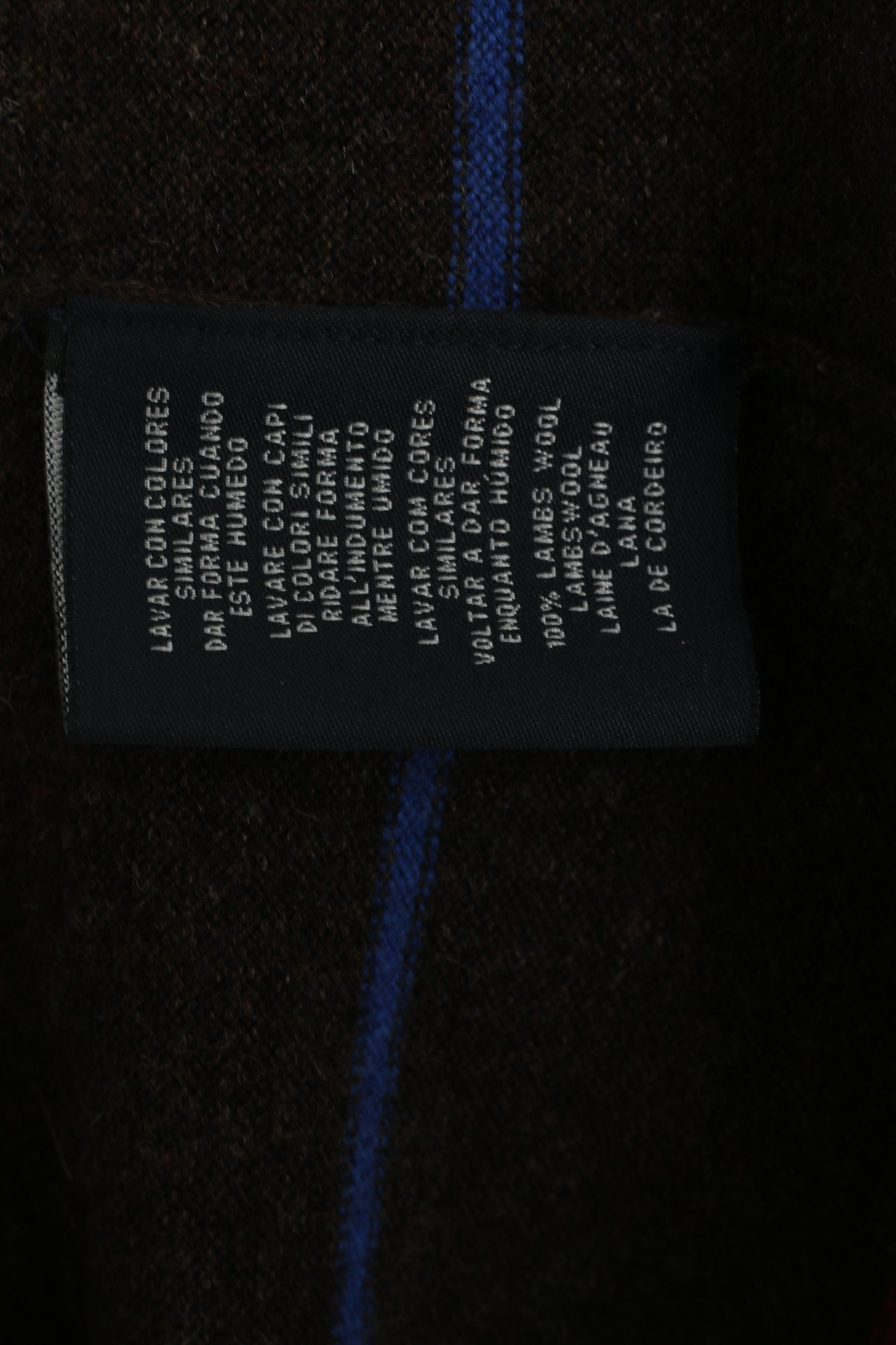 GANT Femmes M Jumper Marron Rayé Laine Ras Du Cou Pull Doux