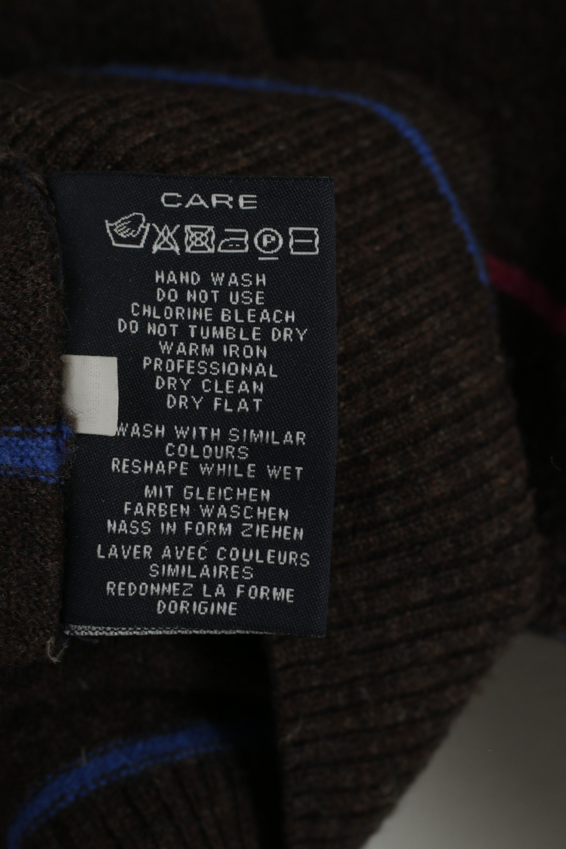 GANT Maglione da donna M Maglione girocollo in lana a righe marrone morbido