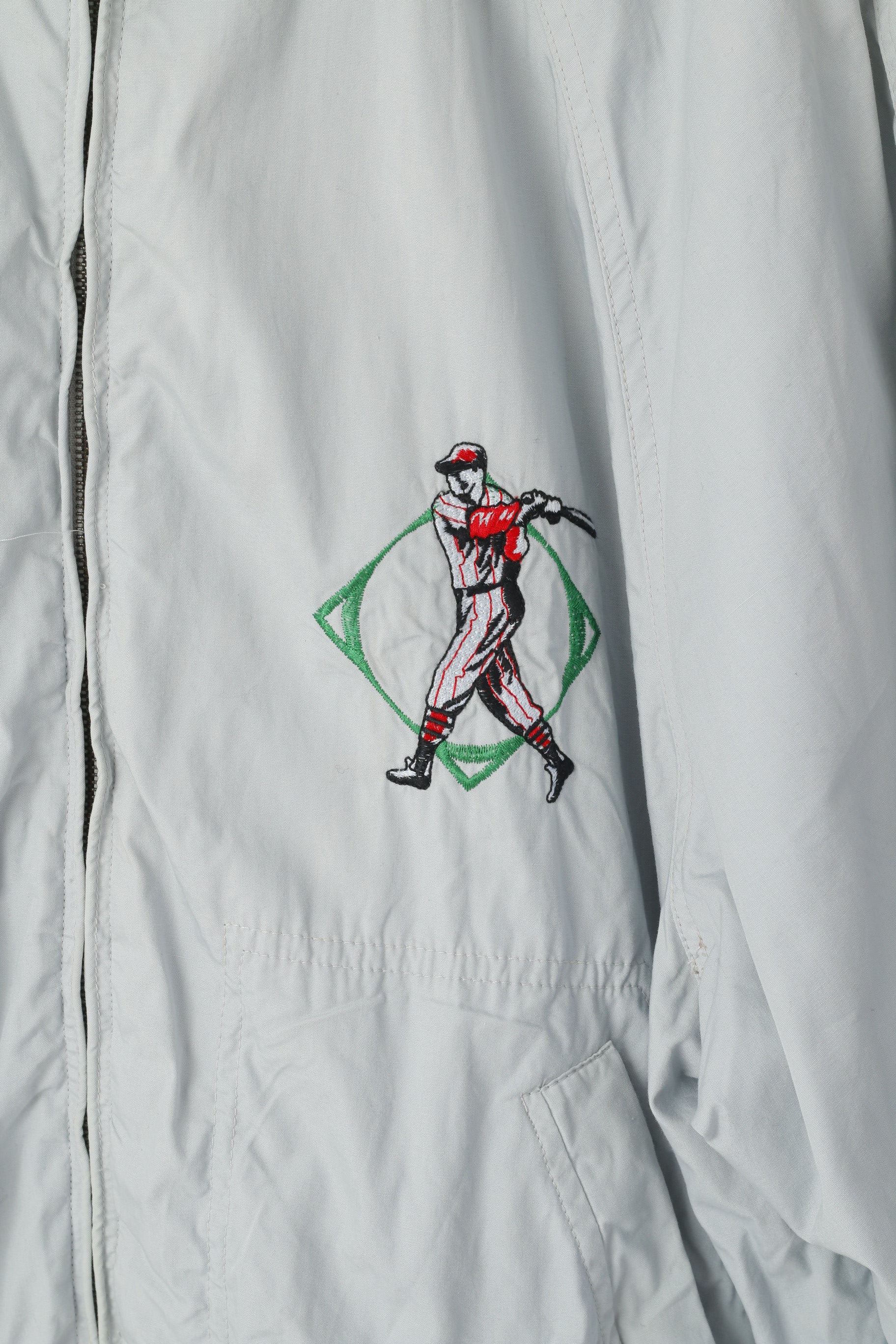 Marlboro Classics Hommes 54 L Veste Gris Bleu Double Face Coton Capuche Cachée Bomber Top