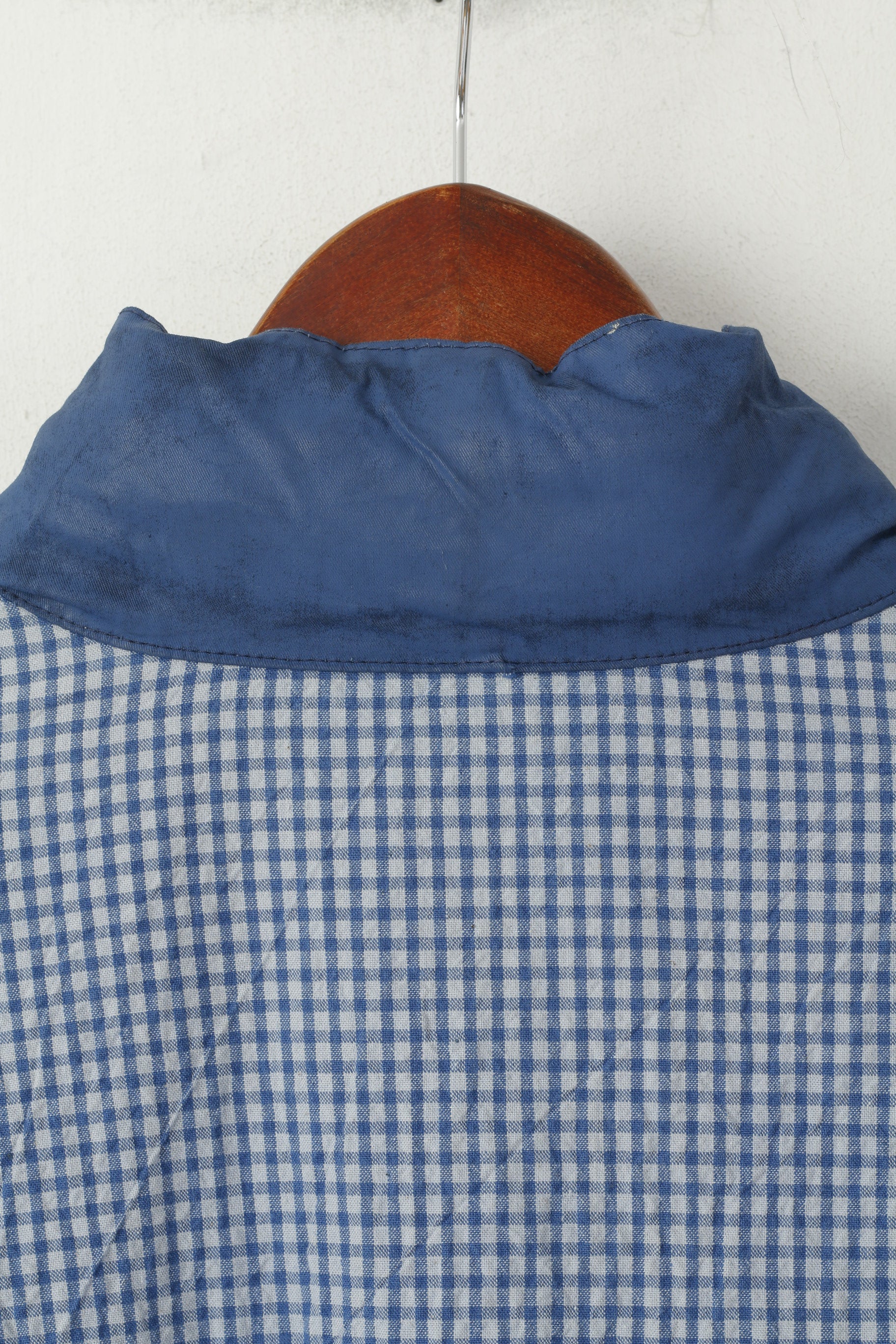 Marlboro Classics Hommes 54 L Veste Gris Bleu Double Face Coton Capuche Cachée Bomber Top