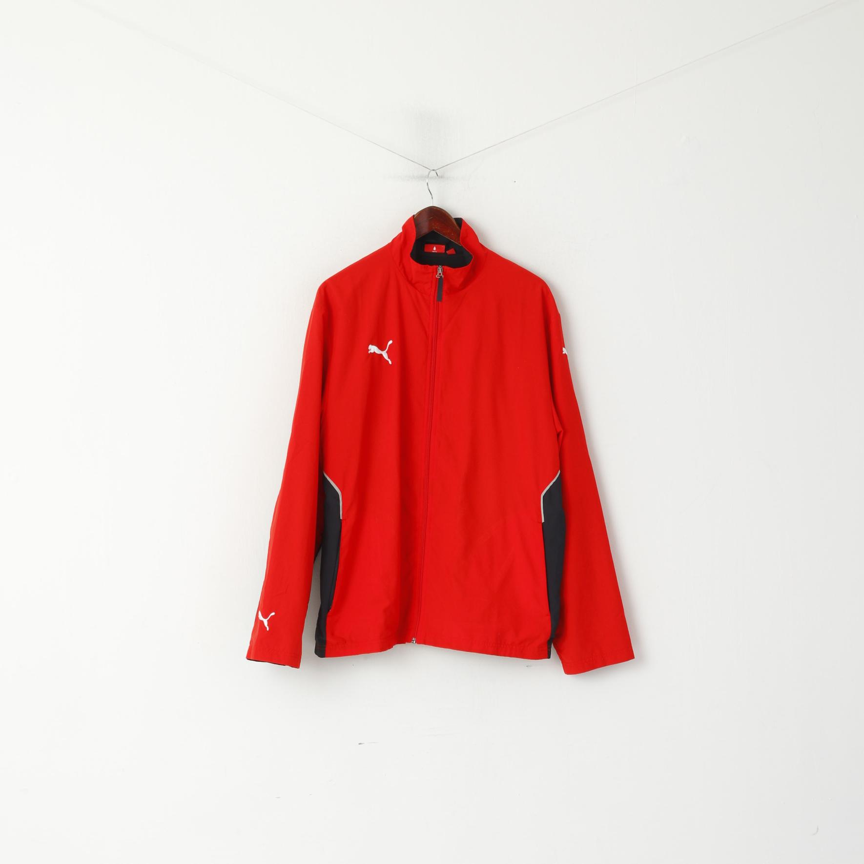 Puma Men L Jacket Rouge Sportswear Léger Full Zipper Activewear Track Top8