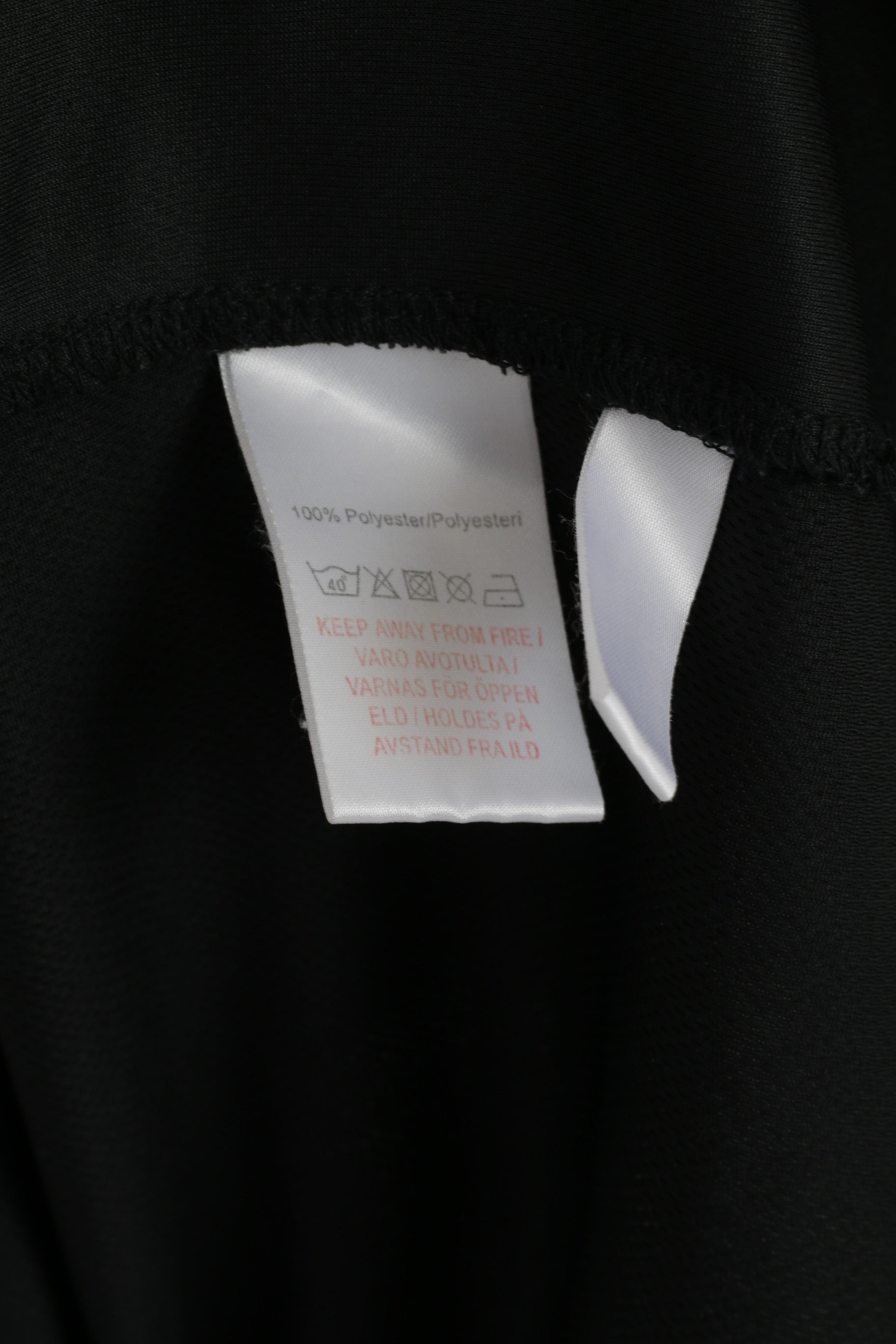 Umbro Men L (M) Polo Shirt Black Shiny Football Long Sleeve Activewear Fit Top