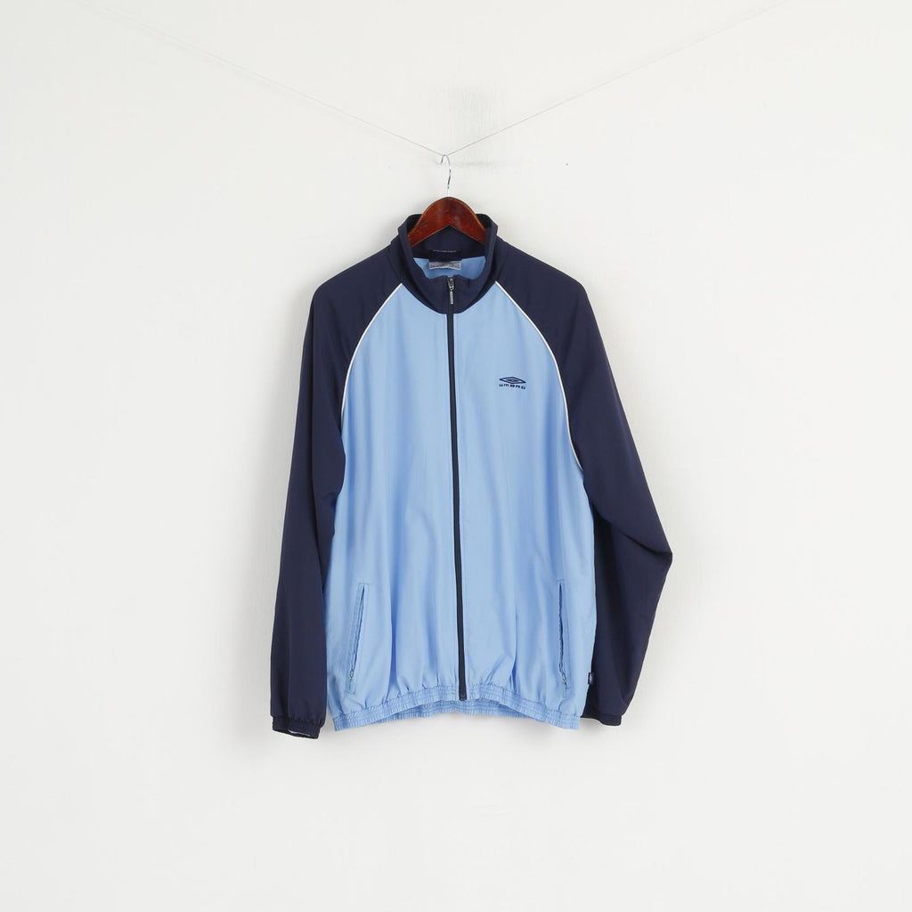 Giacca Umbro da uomo XL Bomber leggero da allenamento blu con cerniera intera