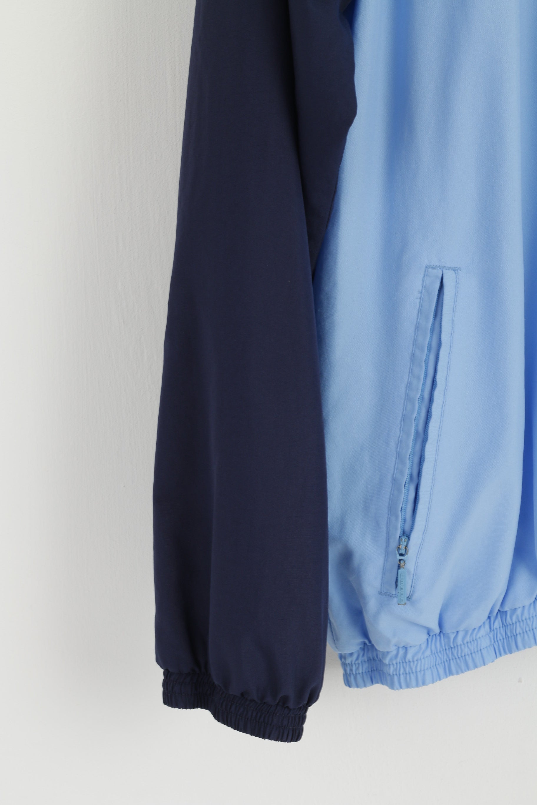 Giacca Umbro da uomo XL Bomber leggero da allenamento blu con cerniera intera