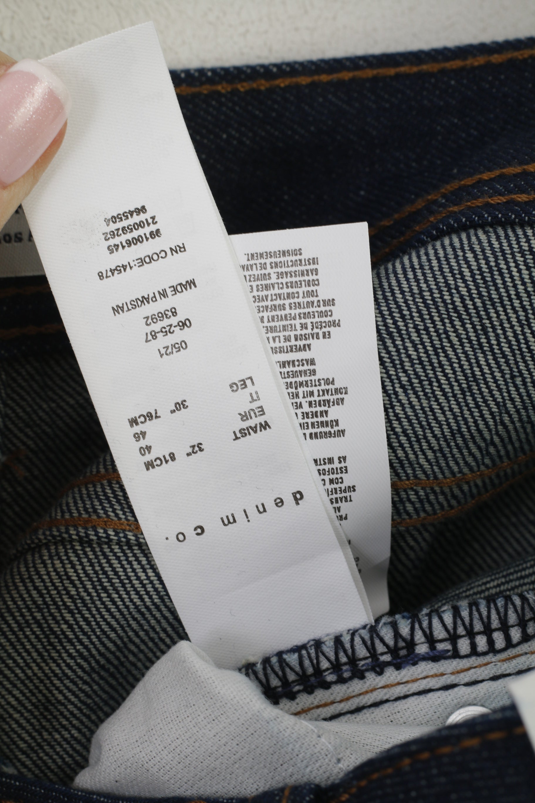 Nouveau The Stronghold Men 32 pantalon jean bleu marine pantalon en jean fuselé décontracté