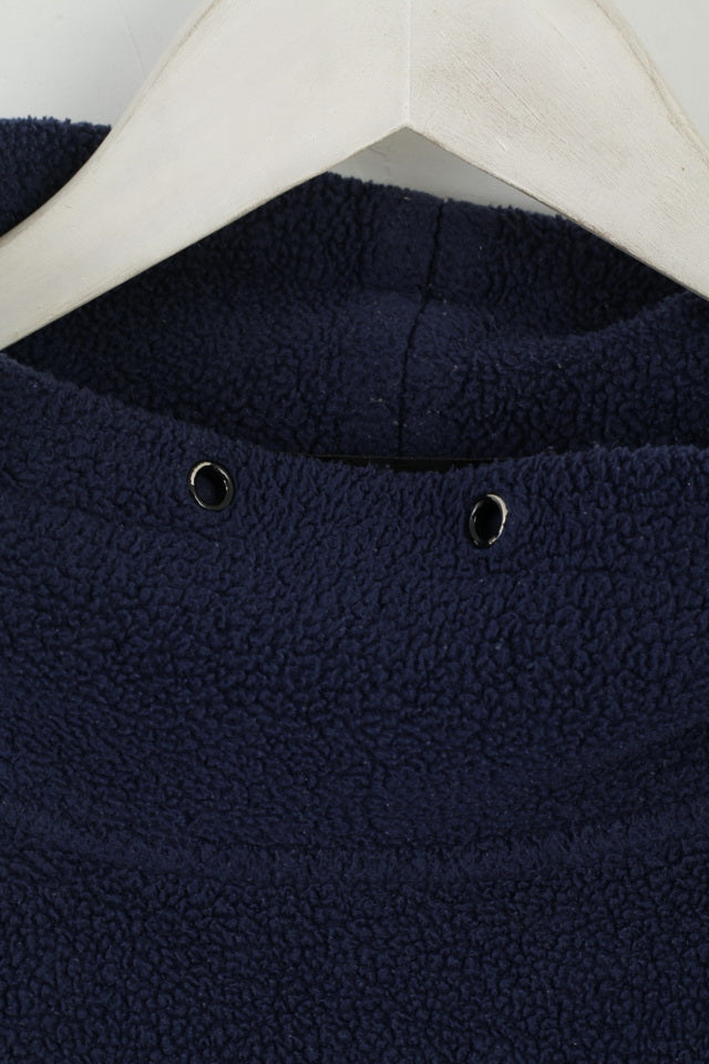 Thomas Burberry SPORT Mens L Fleece Top Navy Blue Vintage Sweatshirt Top