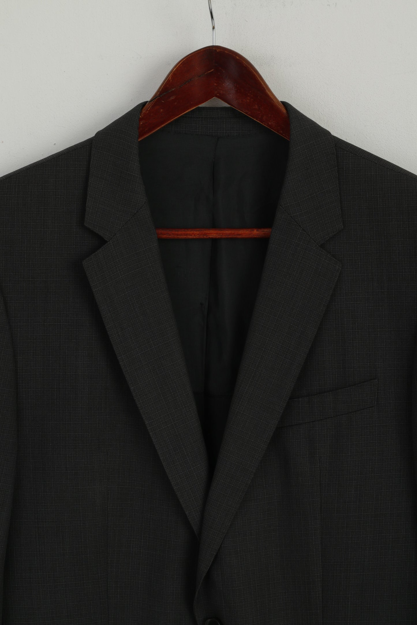 Hugo Boss Men 50 40 Blazer Grey Wool Single Breasted  Super 100 Jacket