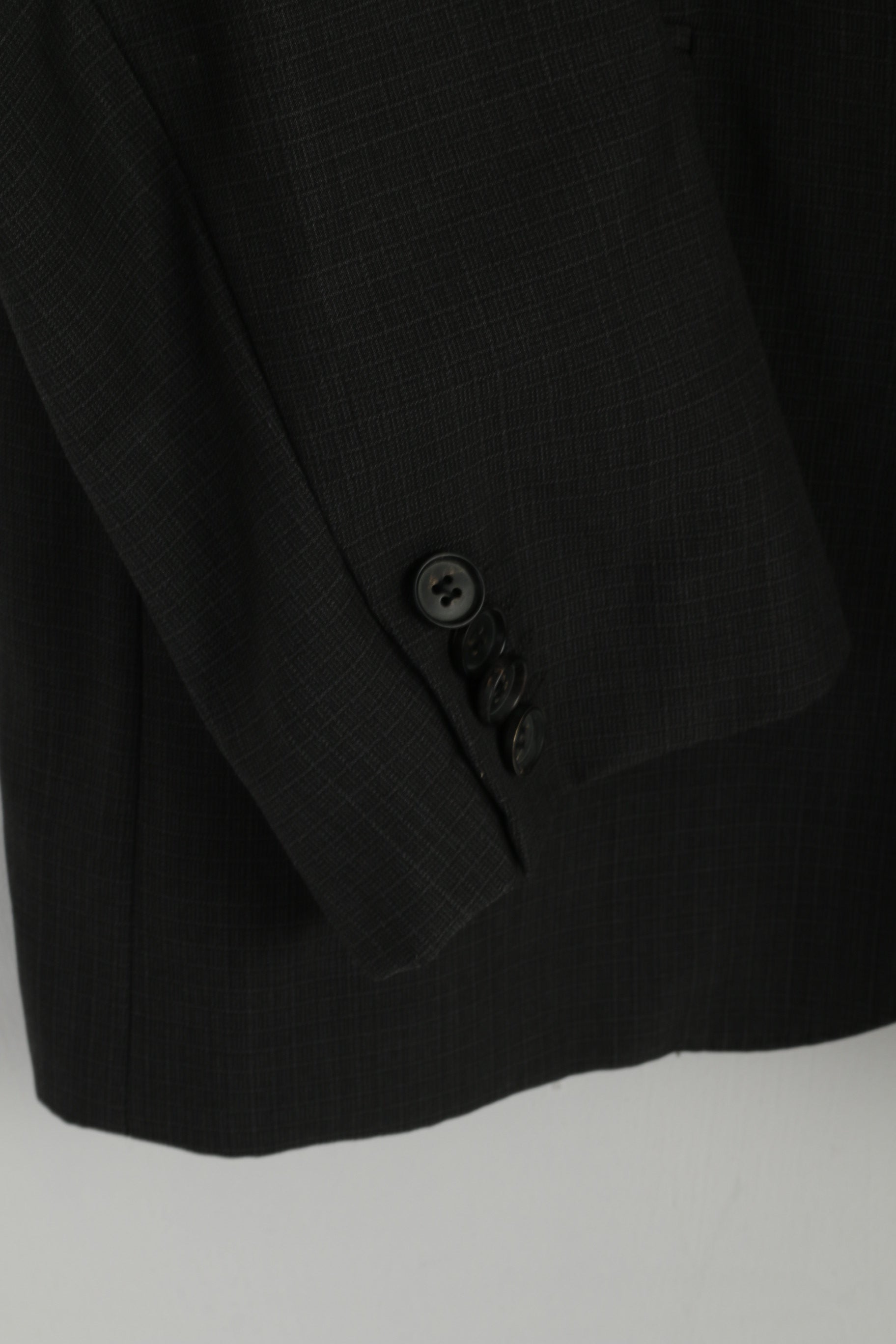 Hugo Boss Men 50 40 Blazer Grey Wool Single Breasted  Super 100 Jacket