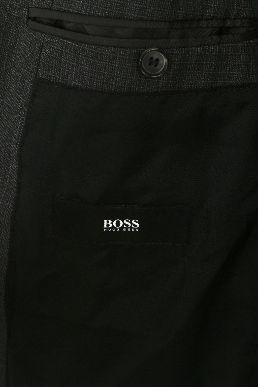 Hugo Boss Men 50 40 Blazer Grey Wool Single Breasted  Super 100 Jacket