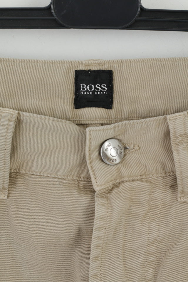 Pantaloni Hugo Boss da uomo 32/32 Pantaloni classici vintage Arkansas in cotone beige