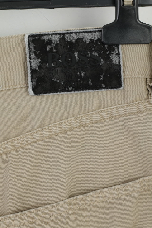 Pantaloni Hugo Boss da uomo 32/32 Pantaloni classici vintage Arkansas in cotone beige