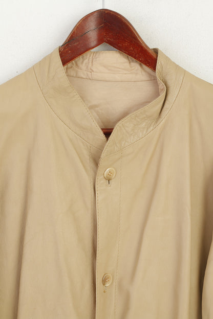 Vintage Men 52 M Jacket Beige Double Sided Harrington Classic Soft Top