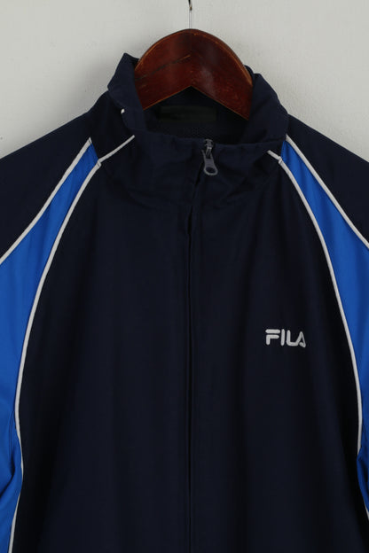 FILA Youth MB 10-12 Age Jacket Navy Traning Active Zip Up Mesh Lined Top