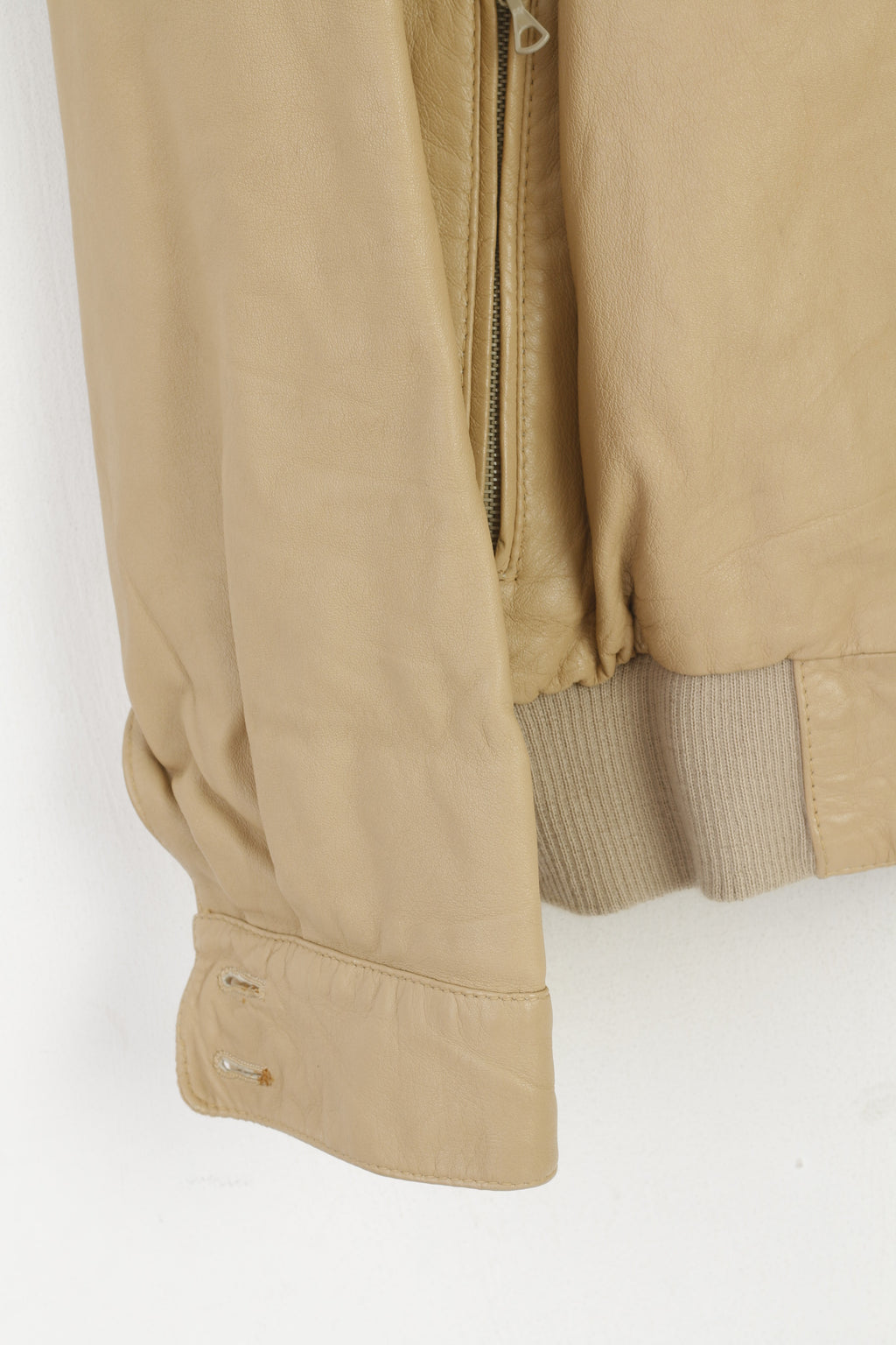 Vintage Men 52 M Jacket Beige Double Sided Harrington Classic Soft Top