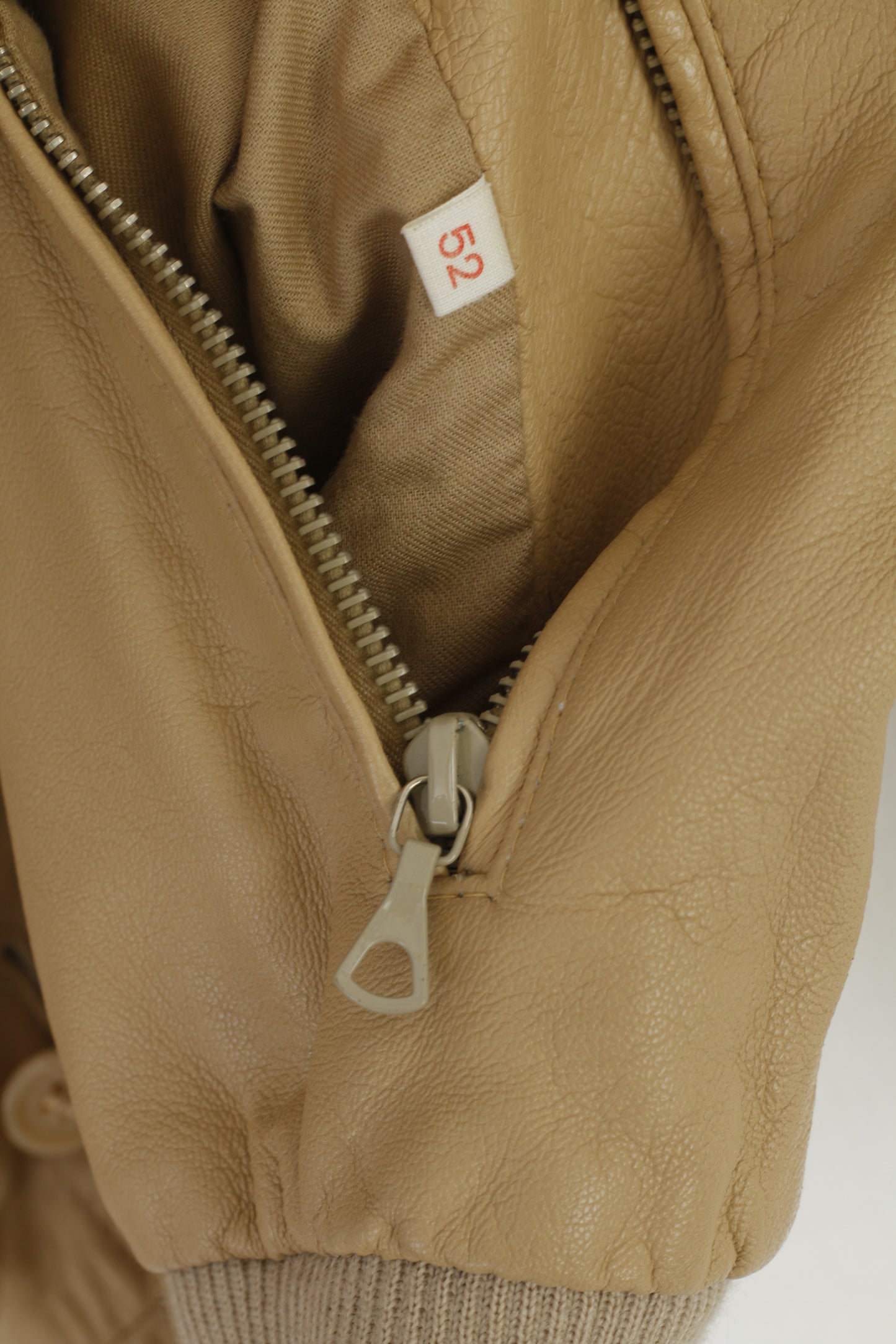 Vintage Men 52 M Jacket Beige Double Sided Harrington Classic Soft Top