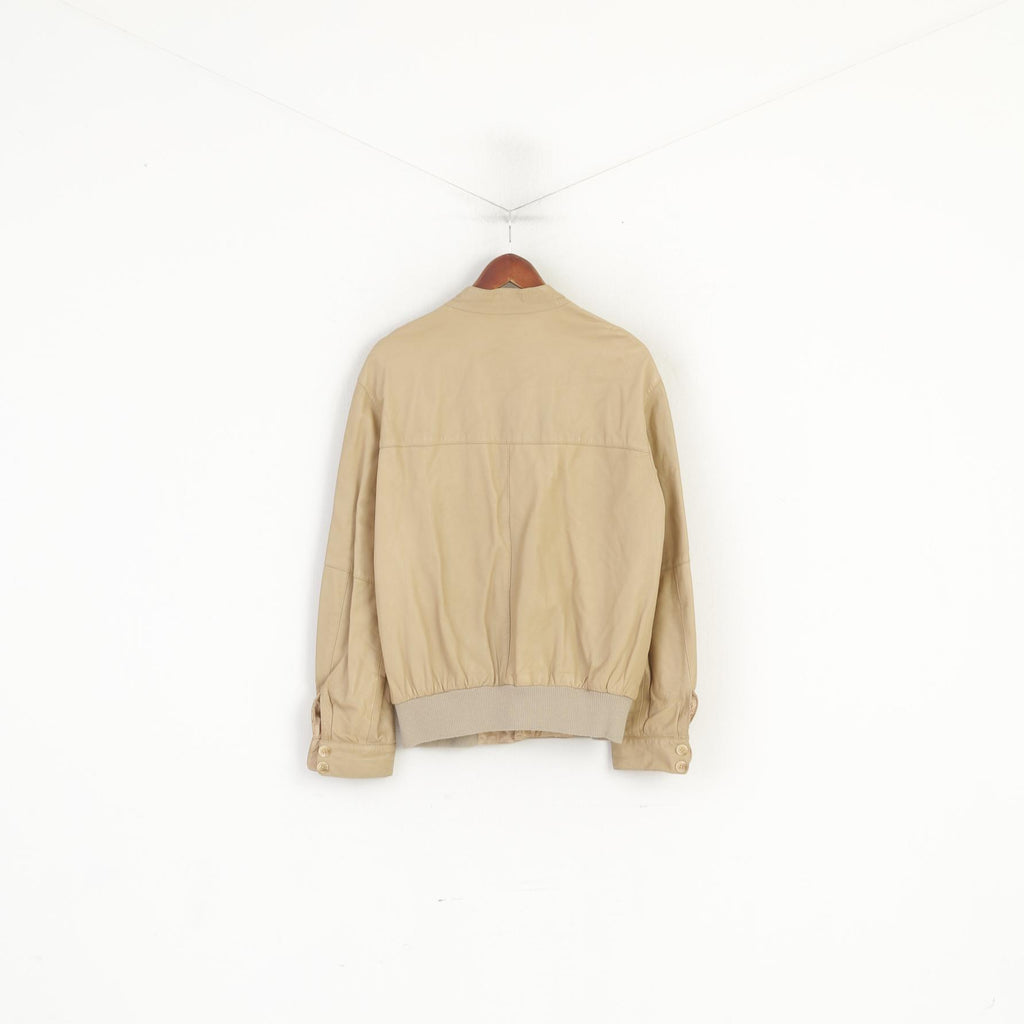 Vintage Men 52 M Jacket Beige Double Sided Harrington Classic Soft Top