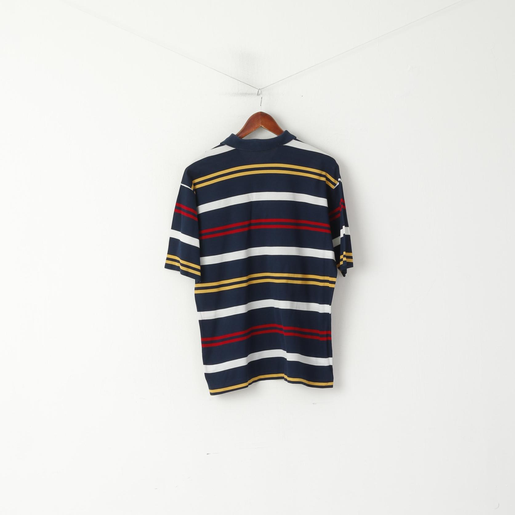 Paul &amp; Shark Yachting Hommes M Polo Marine Coton Rayé Poche Haut Décontracté