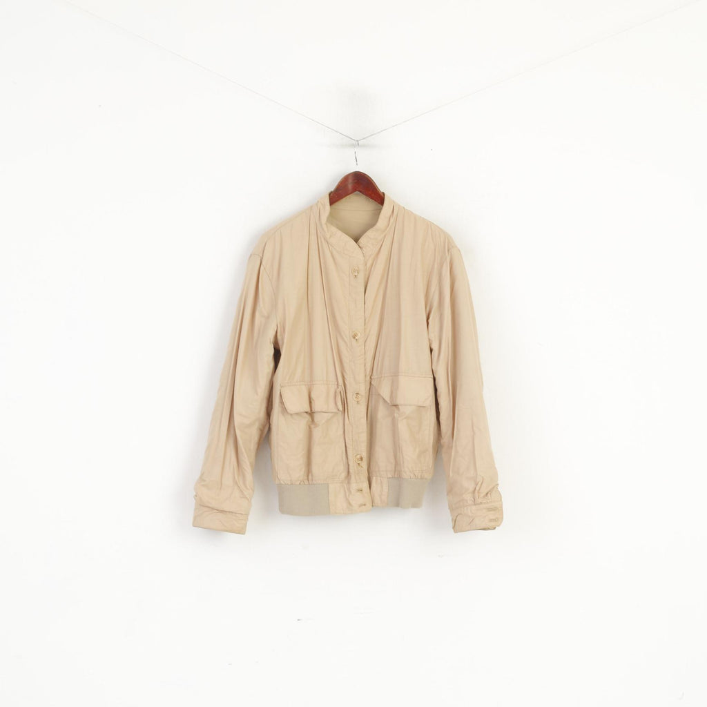 Vintage Men 52 M Jacket Beige Double Sided Harrington Classic Soft Top