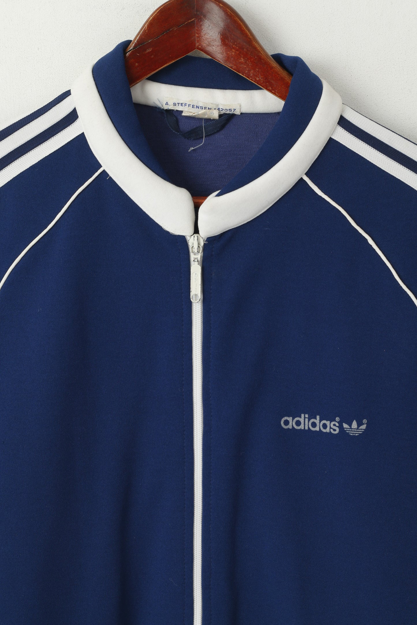 Adidas Real Vintage 70s Beckenbauer Men 52 L Track Jacket Navy Tracksuit Finland Top