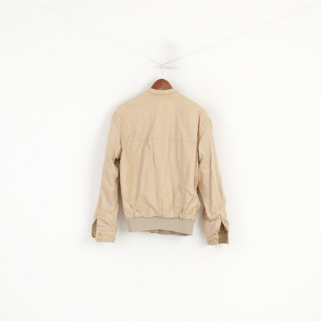 Vintage Men 52 M Jacket Beige Double Sided Harrington Classic Soft Top