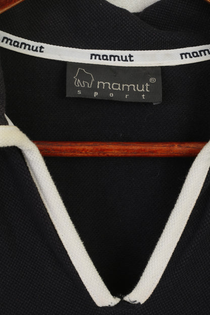 Mamut Sport Men 40 M Shirt Black Cotton Vintage V Neck Sportswear Top