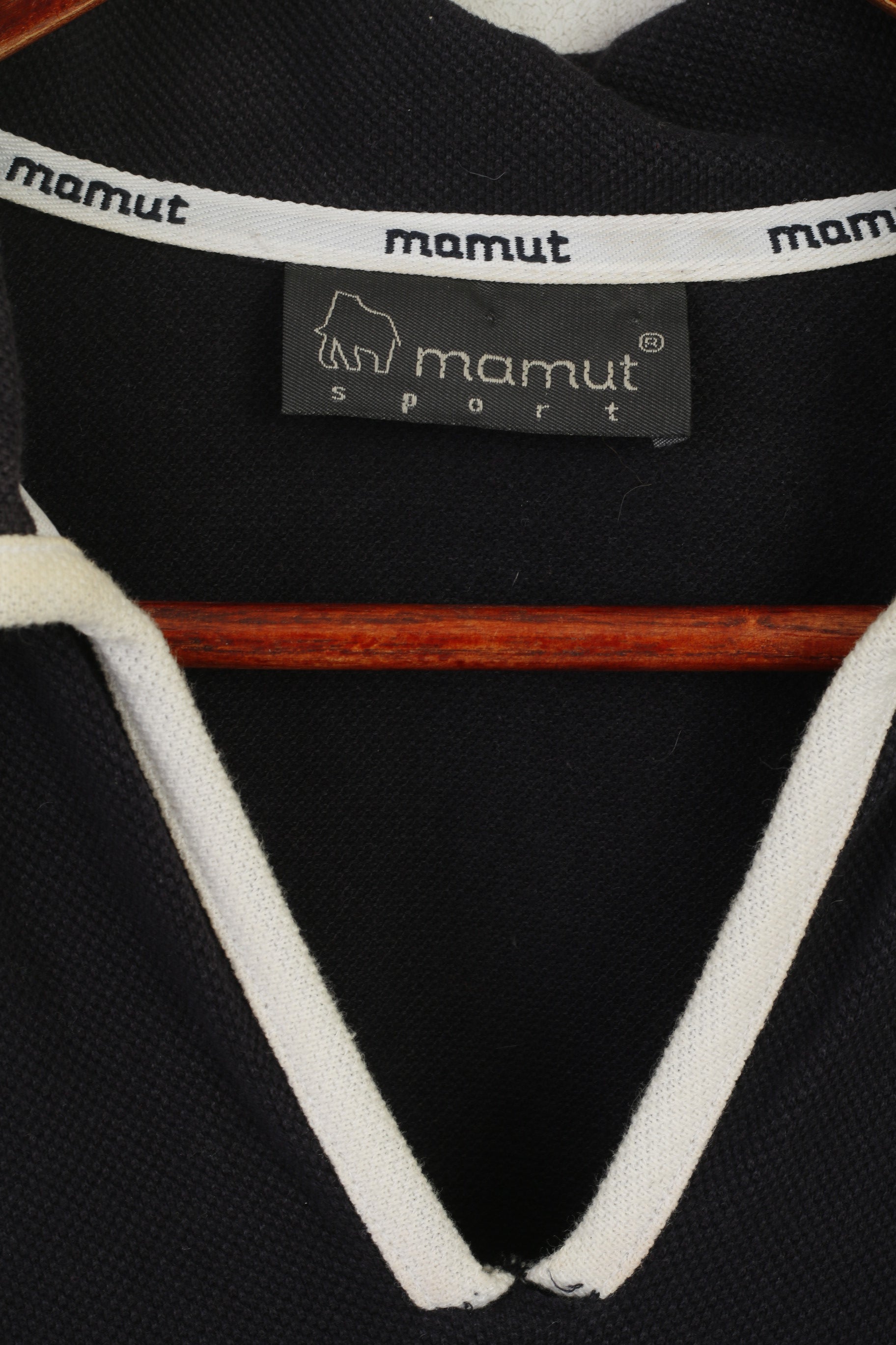 Mamut Sport hommes 40 M chemise noir coton Vintage col en V vêtements de sport haut