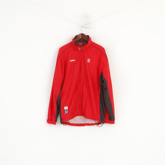 Umbro PPT Men L Veste Rouge Officiel Teamwear Full Zip Sportwear Post Top