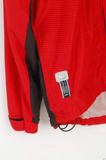 Umbro PPT Men L Jacket Red Official Teamwear Full Zip Sportwear Post Top