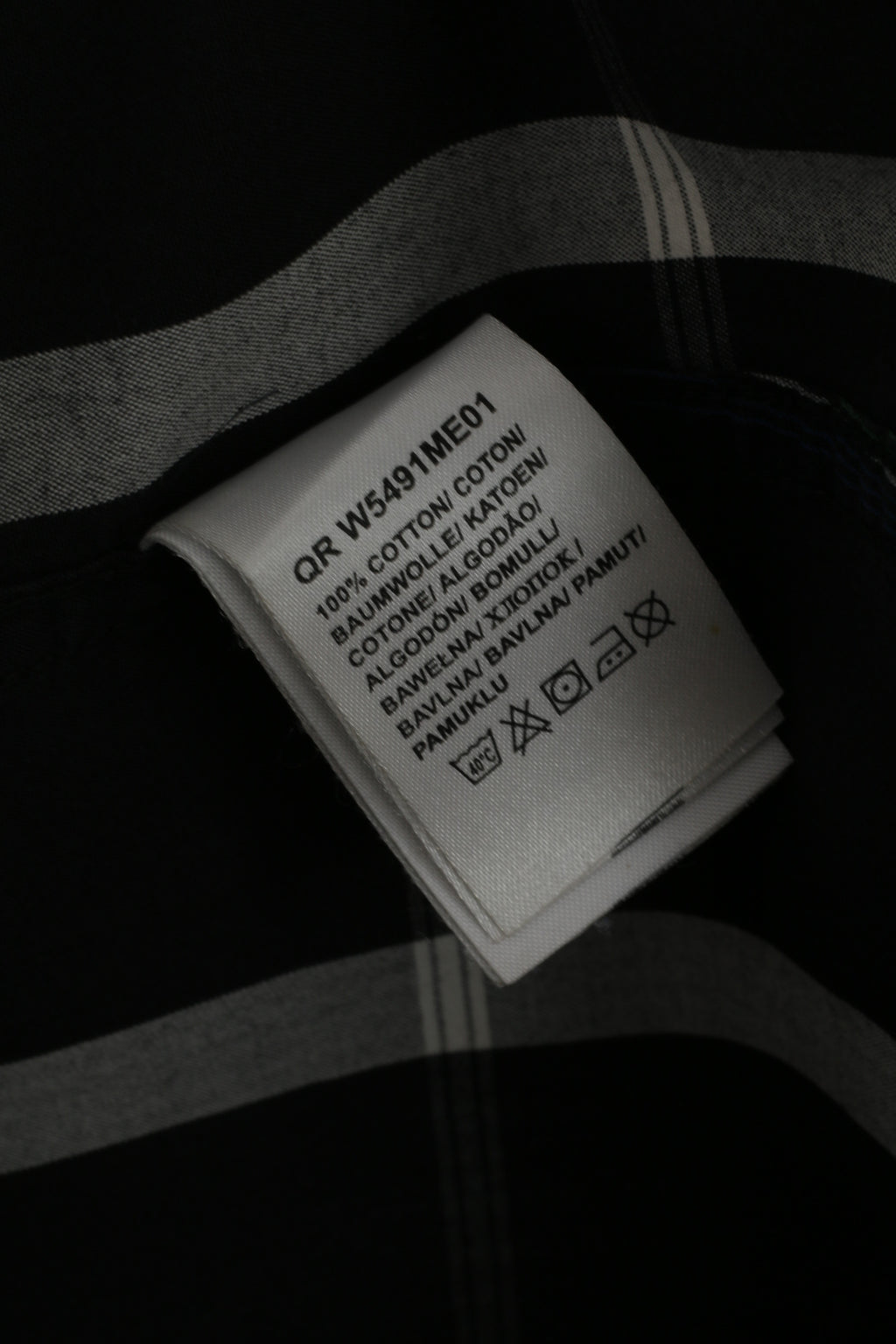 Wrangler Men L (M) Chemise décontractée à carreaux noirs en coton avec poche occidentale à manches longues