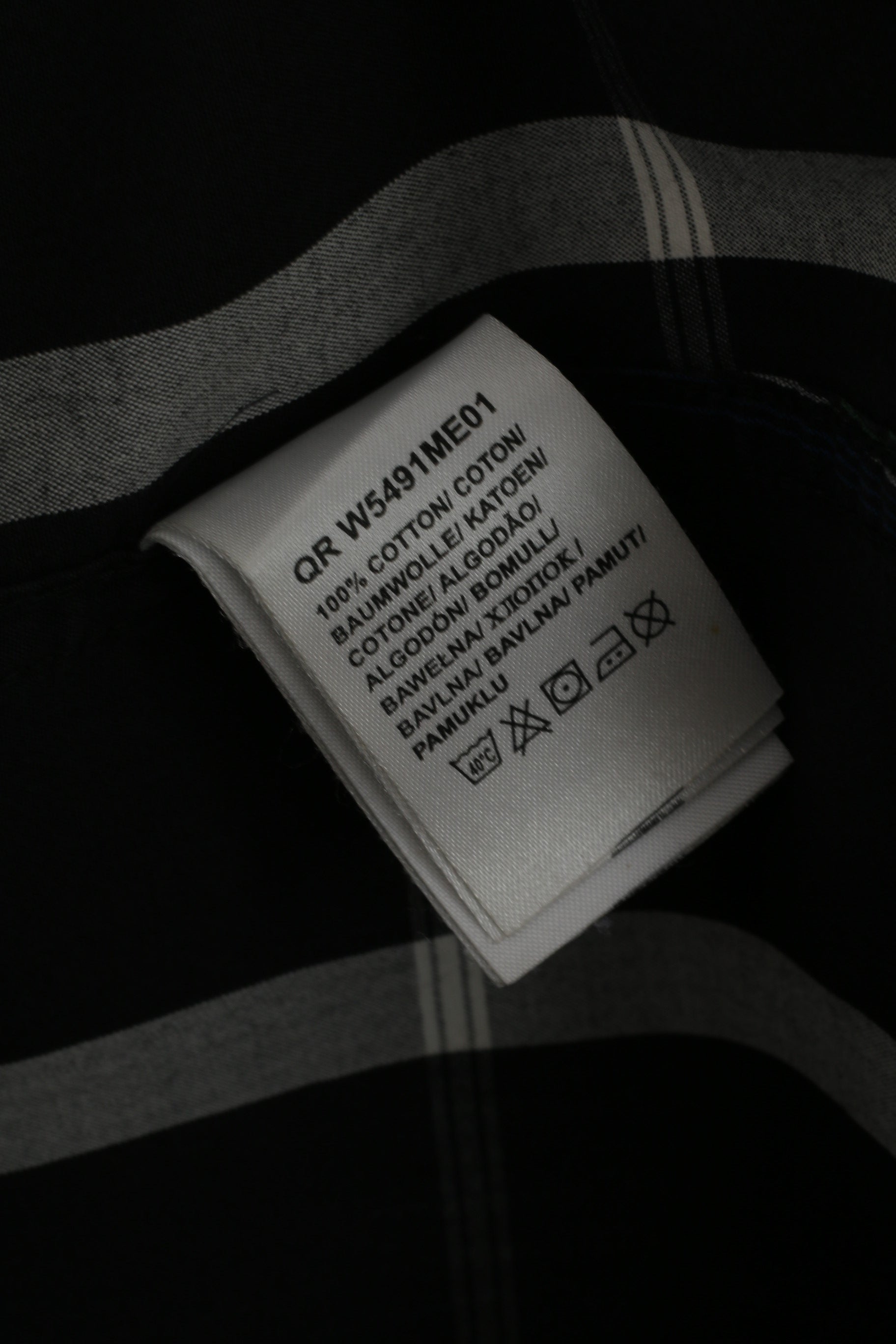 Wrangler Men L (M) Chemise décontractée à carreaux noirs en coton avec poche occidentale à manches longues