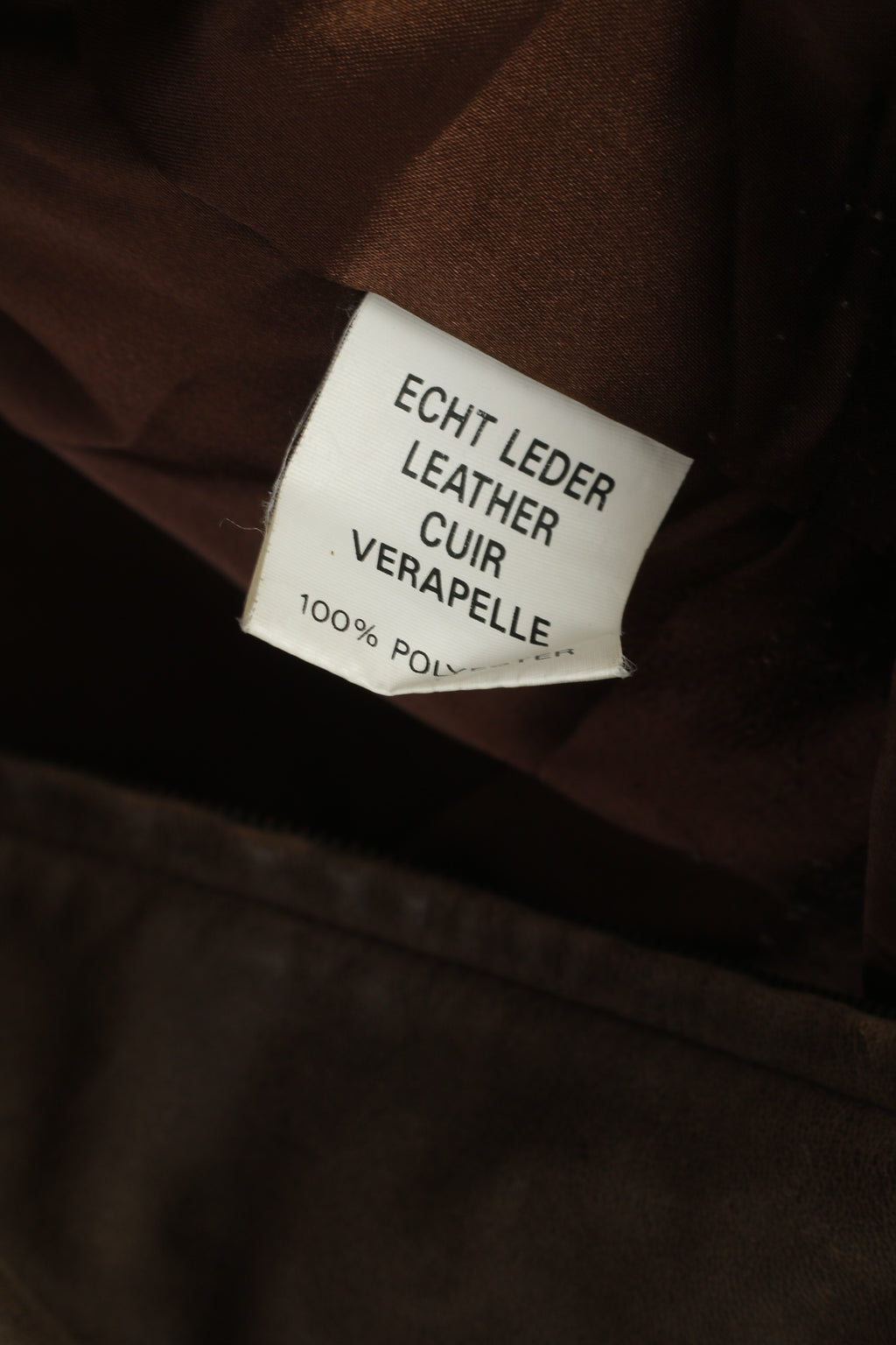 Molltan Men L Jacket Brown Leather Vintage Full Zip Harrington Classic Top