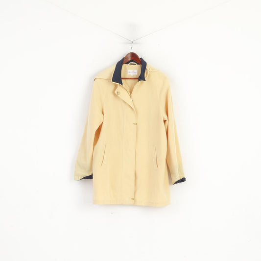 Giacca EWM Pure Classics da donna 16 Cappotto con cappuccio con zip intera retrò leggero giallo