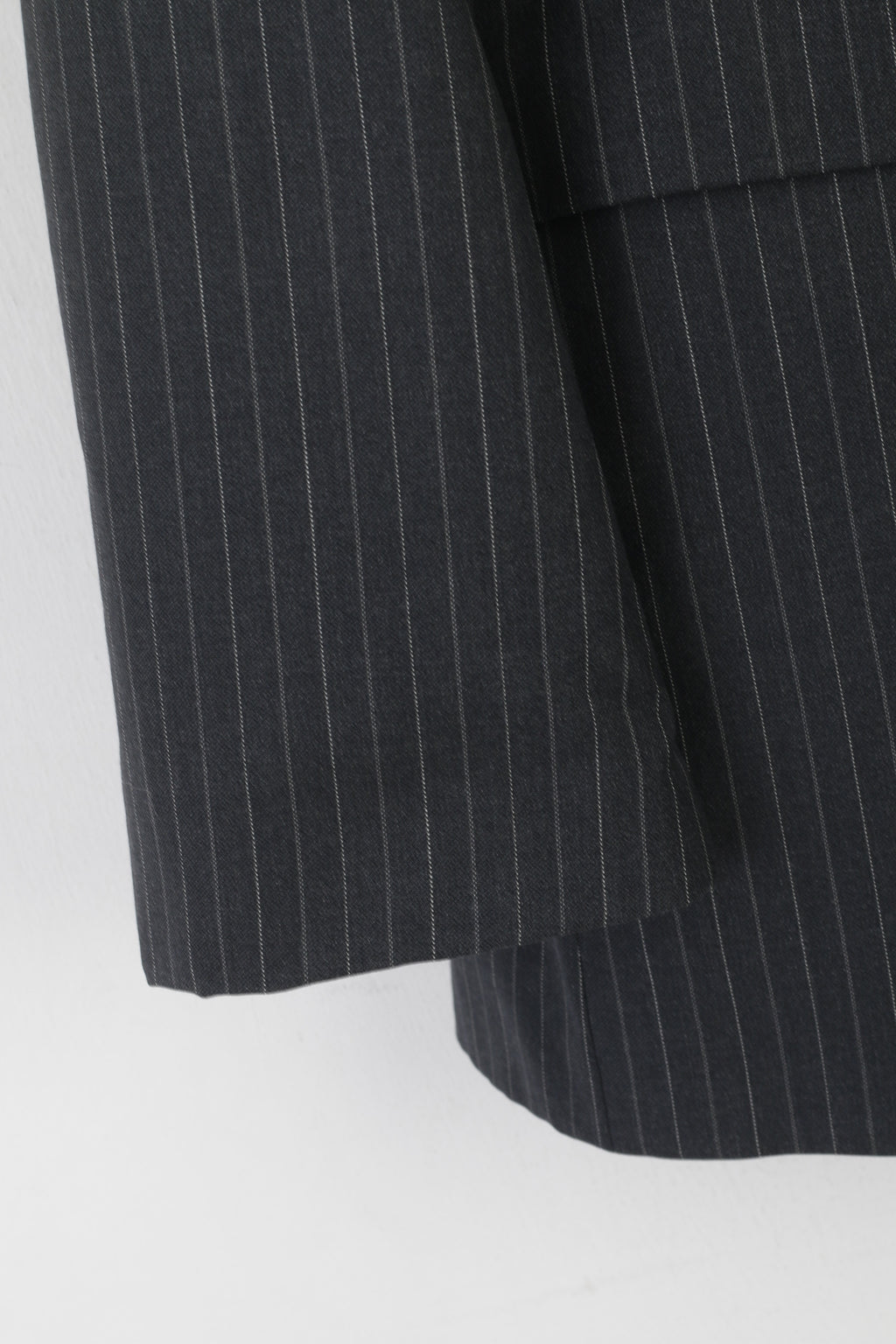 DAKS London Men 54 44 Blazer Gray Wool Striped Vintage Single Breasted Jacket