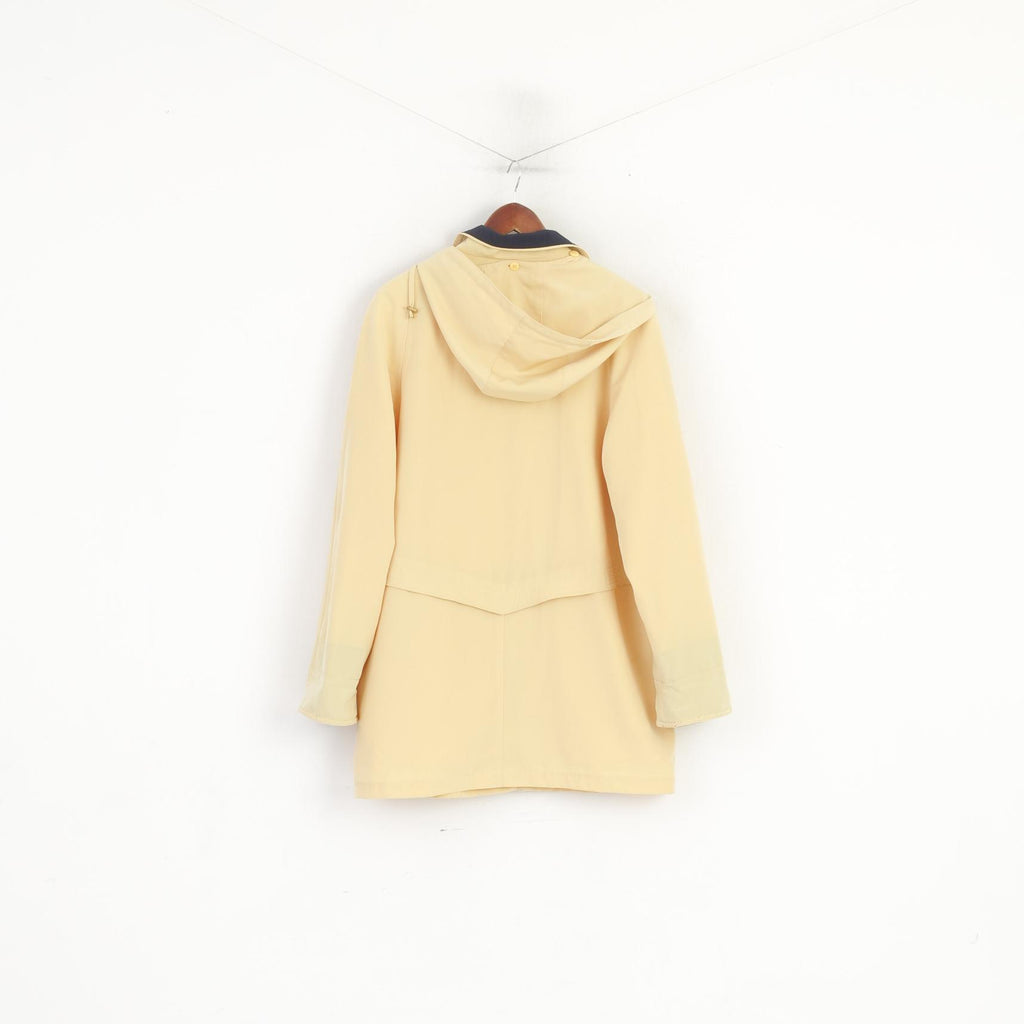 EWM Pure Classics Women 16 Jacket Yellow Lightweight Retro Full Zip Hooded Coat