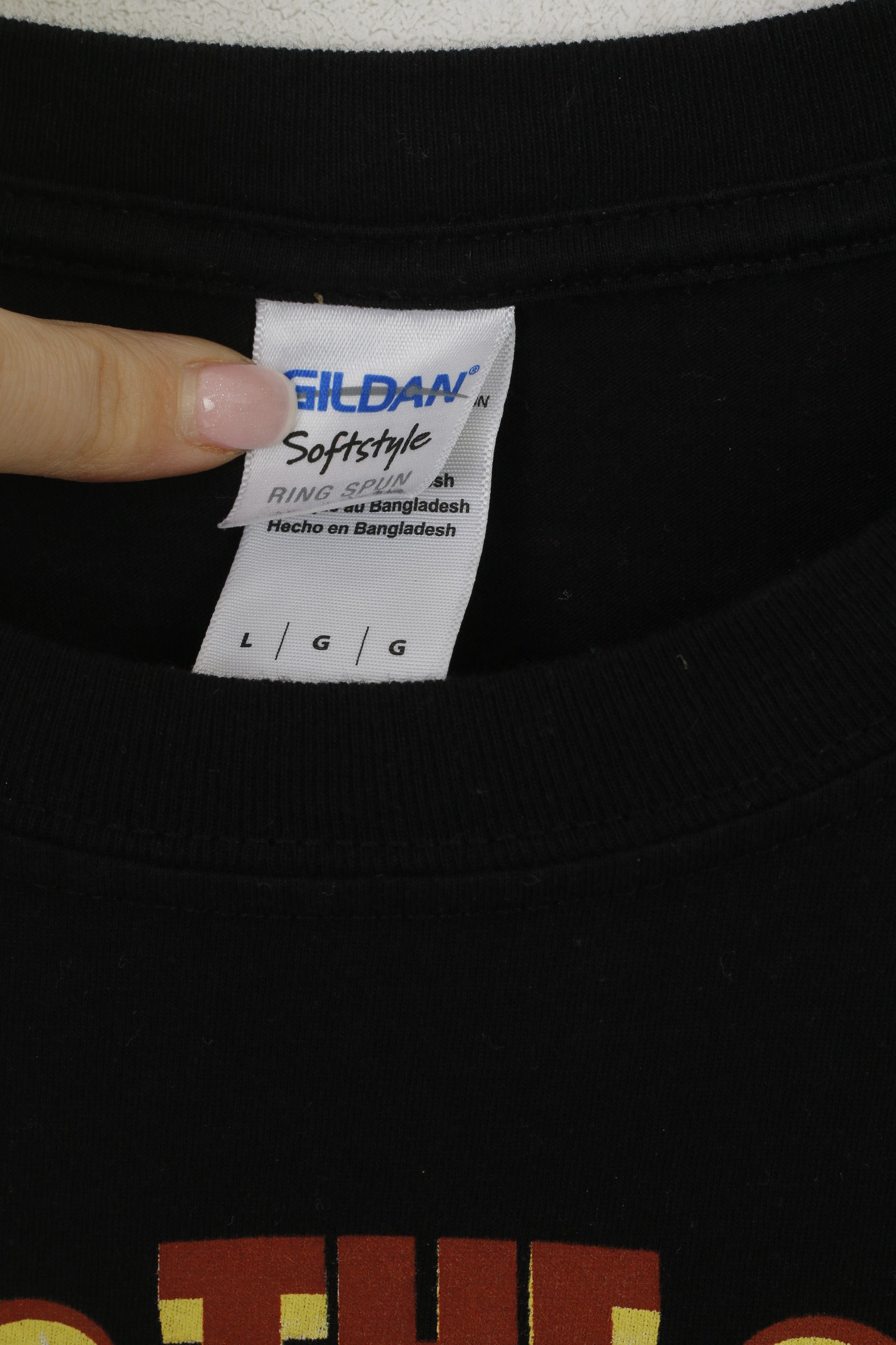 Gildan hommes M chemise noir coton la réponse graphique groupe de musique 2015 haut