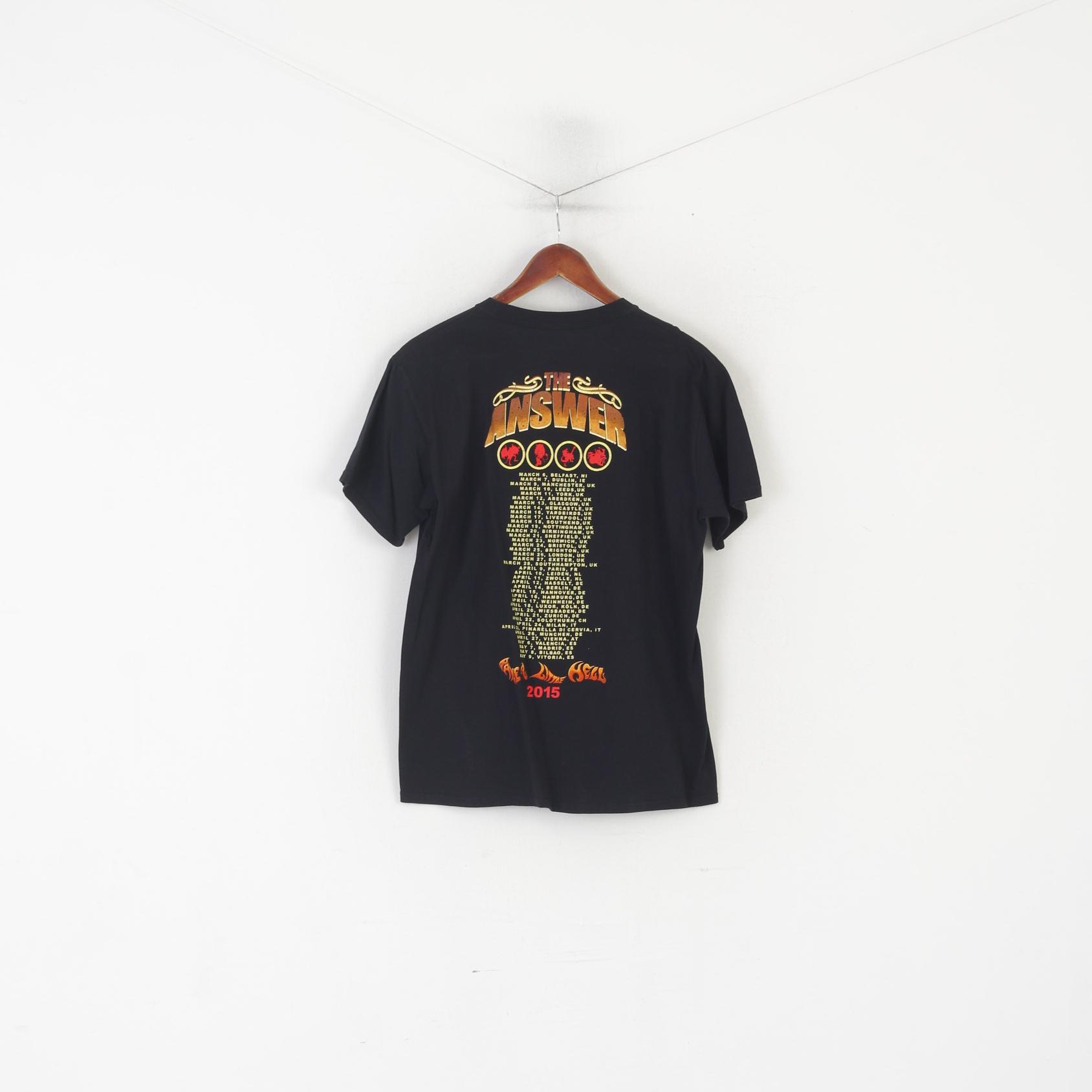 Gildan hommes M chemise noir coton la réponse graphique groupe de musique 2015 haut