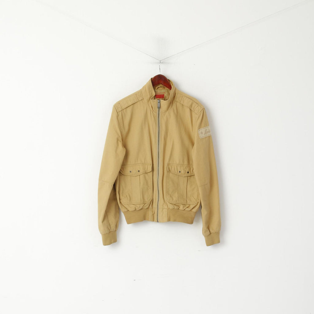 Levi Strauss &Co Men M (S) Jacket Camel Cotton Full Zipper Classic Pockets Top