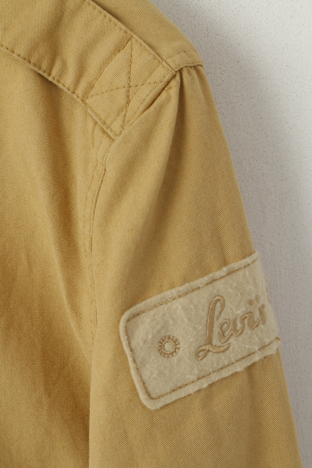 Levi Strauss &Co Men M (S) Jacket Camel Cotton Full Zipper Classic Pockets Top