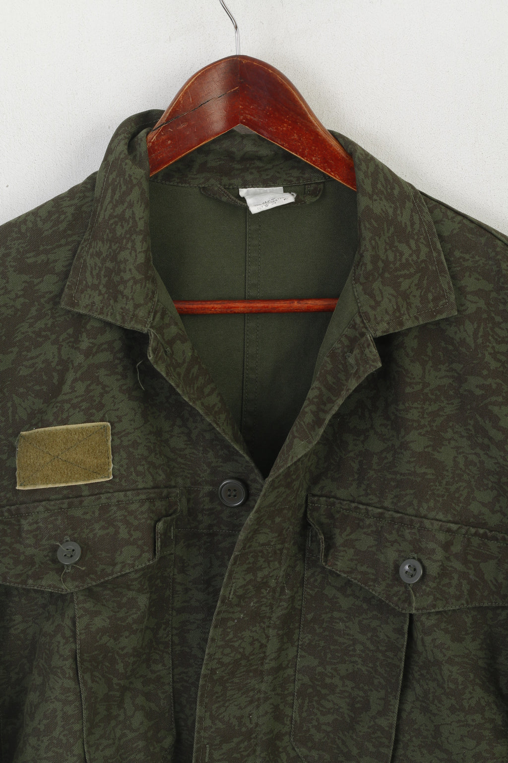Giacca vintage da uomo M. Top in cotone leggero militare militare mimetico verde