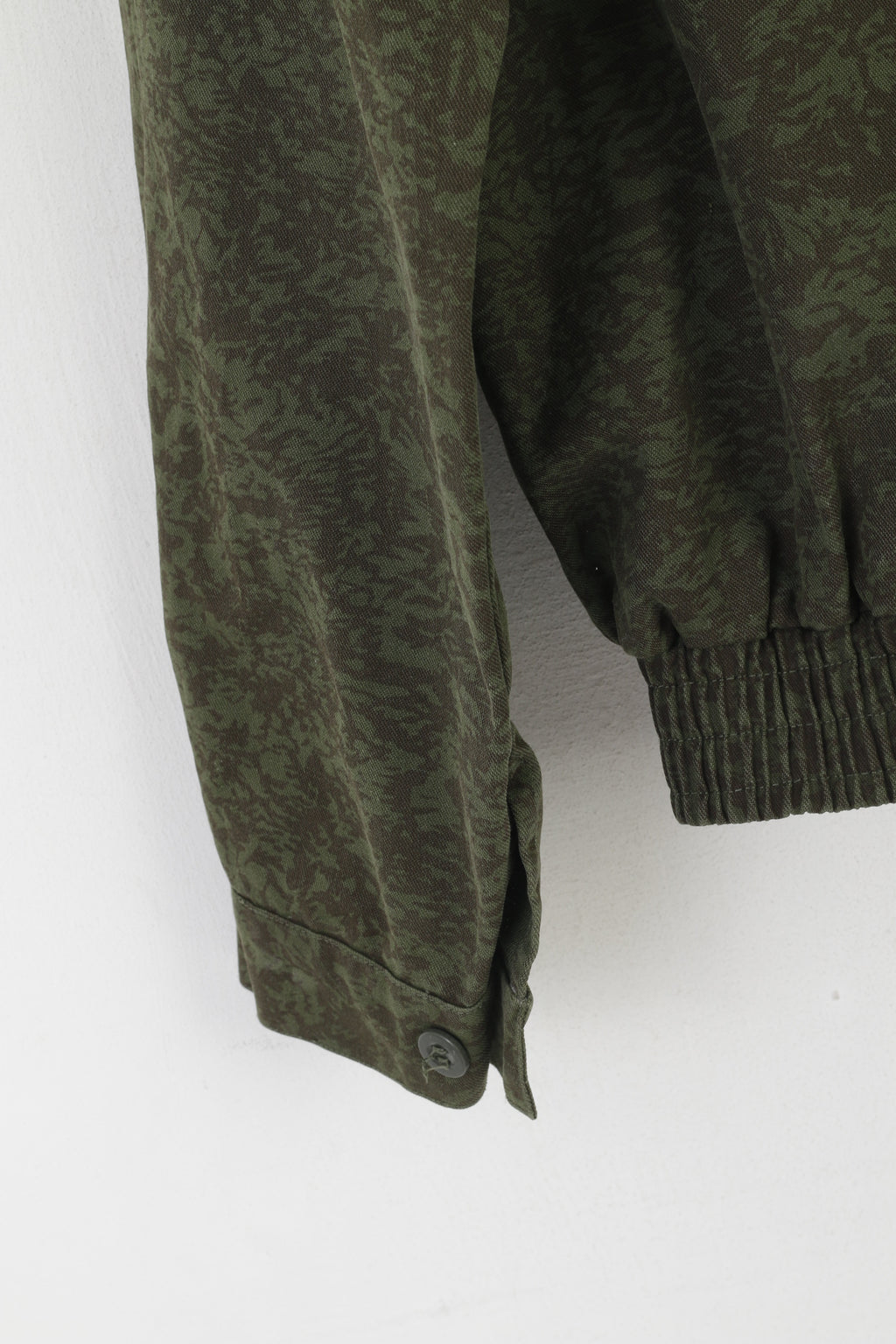 Giacca vintage da uomo M. Top in cotone leggero militare militare mimetico verde