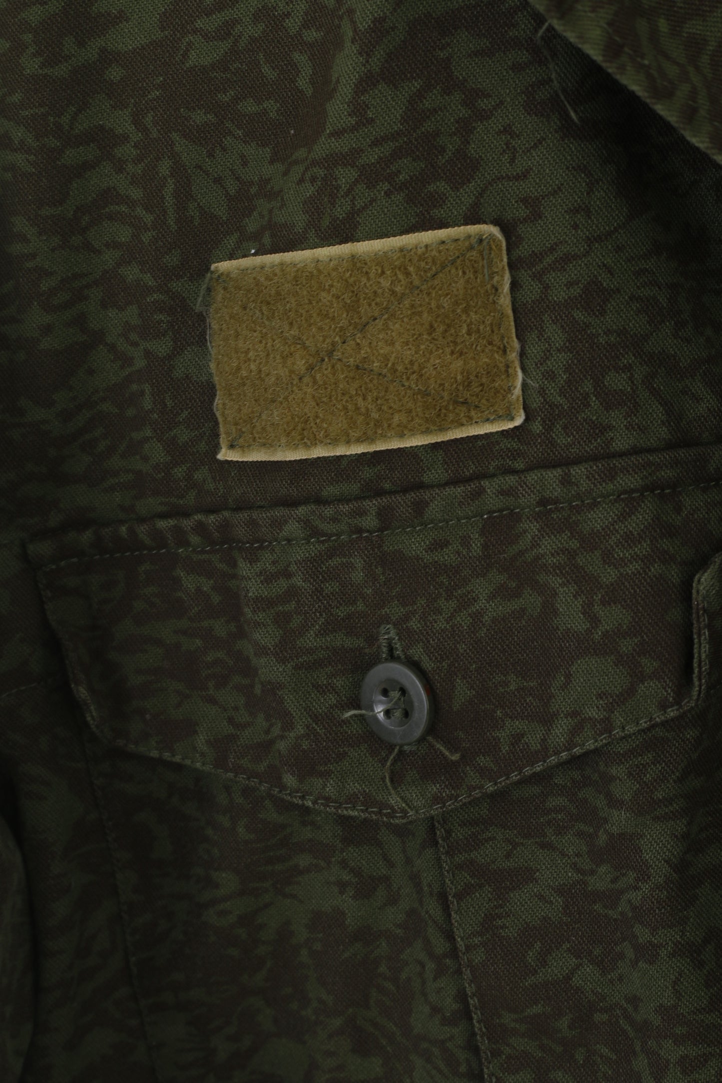 vintage Hommes M Veste Vert Camouflage Armée Militaire Léger Coton Top